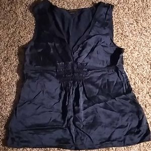 BCBGMaxAzria Silk Navy Blue Cami Tank Top